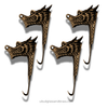 4 Pcs Brass Chinese Dragon Wall Hook – Dark Academia Feng Shui Coat & Towel Hanger