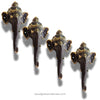 Set of 4 Ganesha Brass Wall Hooks – Yoga & Meditation Decor | Towel, Jewelry & Plant Hangers | No US Tariffs