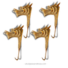 4 Pcs Brass Chinese Dragon Wall Hook – Dark Academia Feng Shui Coat & Towel Hanger
