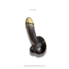 6 inch brass penis cabinet pull and wall hook in antique finish with decorative backplate, novelty hardware