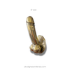 6” Small Brass Penis Cabinet Pull / Wall Hook – Cheeky Novelty Hardware