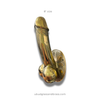 8 inch brass penis door pull handle and wall hook in polished gold finish with decorative backplate