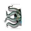 left side of the blue black octopus tentacles kraken door pull