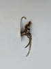 Brass Gothic decor Antilope head from side with white background