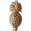 Gold pineapple hook on a white background