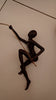 Acrobatic wall art, large solid bronze metal wall sculpture decor