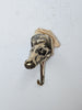 Crocodile Skeleton Head Brass Hook