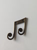 Harmonic Elegance: Music Note packs of 4 Brass Hooks