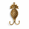 Brass Pineapple Wall Hook – Tropical Double Hook for Bathroom, Coat & Key Holder | Clearance Final Pieces