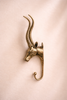 African impala brass wall hook decorative animal wall hook for entryway storage