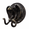 Antique black gold eagle snake wall hook with distressed finish, gothic decor wall hook, dark academia interior accessory, double hook for coats or towels, unique housewarming gift and vintage brass hardware