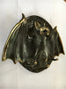 antique brass bat wall hook angled detail polished gothic decor wall hook