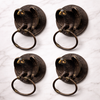 Set of 4 antique brass eagle drawer pulls vintage cabinet hardware animal furniture handles