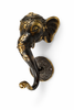 Antique brass elephant wall hook decorative animal coat hook