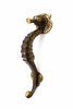 Antique brass seahorse door pull decorative nautical hardware for entry doors and cabinets