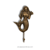 Bronze mermaid hook on a white background