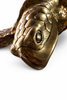 Large statement piece brass turtle sculpture face
