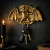 brass bat wall hook gothic interior styling dark academia decor key holder wall