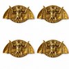 4 piece brass bat wall hook set gothic decor key holder antique brass wall hooks minimalist display