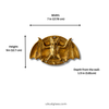 brass bat wall hook set dimensions size guide in cm gothic wall decor measurements