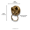 Brass eagle drawer pull dimensions vintage cabinet hardware size guide in inches and centimeters