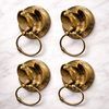 Set of 4 brass eagle drawer pulls in gold finish vintage cabinet hardware furniture handles