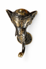Brass elephant coat hook detail decorative safari wall decor