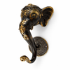 Brass elephant wall hook decorative animal coat hook safari wall decor