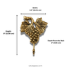 Brass grape wall hook dimensions and size reference, vintage towel hook measurements, rustic wall hook decor
