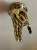 Front view brass hand hook wall mounted, statement wall hardware for entryway key hook, jewelry holder, or robe hook