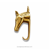 Gold polished brass horse wall hook, horse head hook for coats, towels and bags—matches the set of 4 bundle.