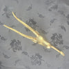 Close up of brass impala antelope wall hook sculpture detail