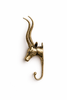 Brass impala antelope wall hook decorative brass animal wall sculpture hook