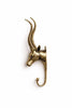 Brass impala antelope wall hook for safari decor luxury wall styling and statement hook