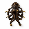 Decorative brass octopus wall hook nautical ocean animal hook for coastal home decor