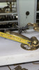 Brass penis door handle and wall hook measured with tape for accurate sizing, handmade novelty hardware