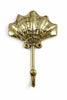 Brass scallop shell wall hook coastal bathroom decor nautical wall hook