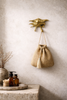 Brass sea shell wall hook used as bag holder entryway coastal decor functional hook