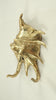 Top view brass sea shell hook sculptural design coastal nautical wall decor