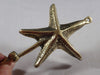 Close-up of brass sea star hook texture and hand-cast detailing