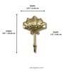 Dimensions of brass seashell wall hook 6.5 inch height 4.5 inch width
