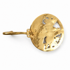 Back view of solid brass meditating Shiva wall hook showing mounting backplate screw holes and hook base construction detail — brass Hindu wall hook hand cast in Ubud Bali spiritual home decor yoga room decor