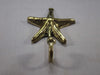 Brass starfish wall hook flat lay showing hook curve and prongs