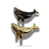 Brass whale wall hook for coastal home decor