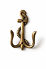 Brass Coastal Wall Hook Set – Fish Seahorse Anchor Hooks, Nautical Bathroom Decor, Beach House Towel Hooks