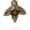 antique brass elephant head wall hook close up showing its details