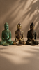 Buddha statue set minimalist interior meditation decor zen home styling