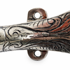 Detailed engraving on solid brass cobra door handle luxury craftsmanship