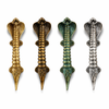 Cobra door handle finish options—antique brass, polished gold, green patina, and real silver snake door pulls
