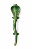 Green patina cobra door handle sculptural snake entry pull luxury hardware